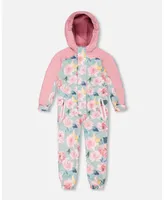 Girl One Piece Outerwear Suit Printed Watercolor Roses - Toddler|Child