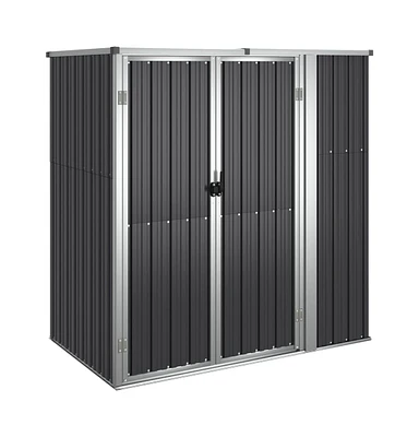 Garden Tool Shed Anthracite 63.4"x35"x63.4" Galvanized Steel