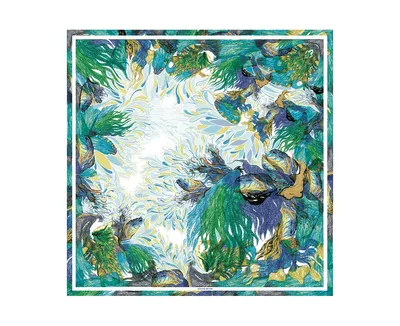 Jessie Zhao New York Silk Scarf of Summer Forest Imagination