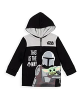 Starwars Star Wars The Mandalorian Child Fleece Half Zip Hoodie Toddler| Boys