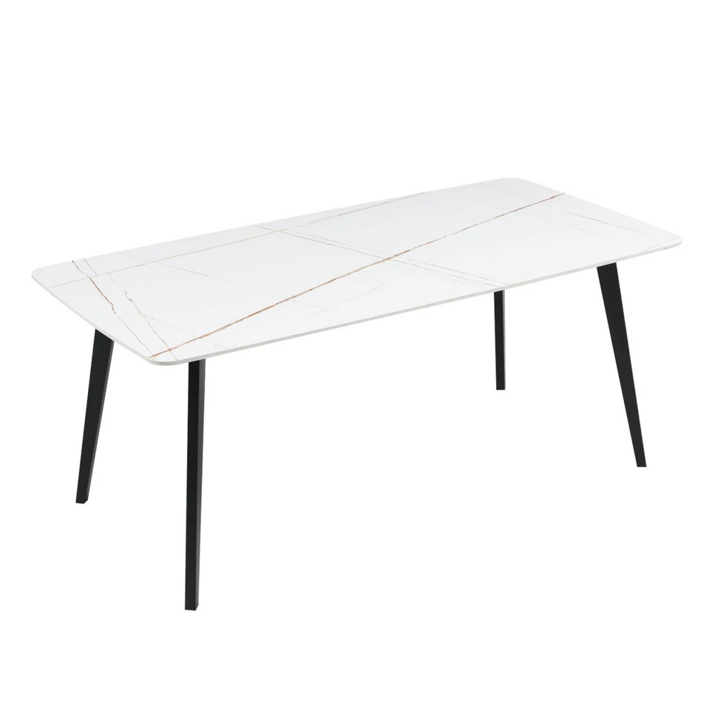 Porcelain Dining Table White 63"