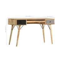 Desk with Drawers 51.2"x19.7"x31.5" Solid Mango Wood