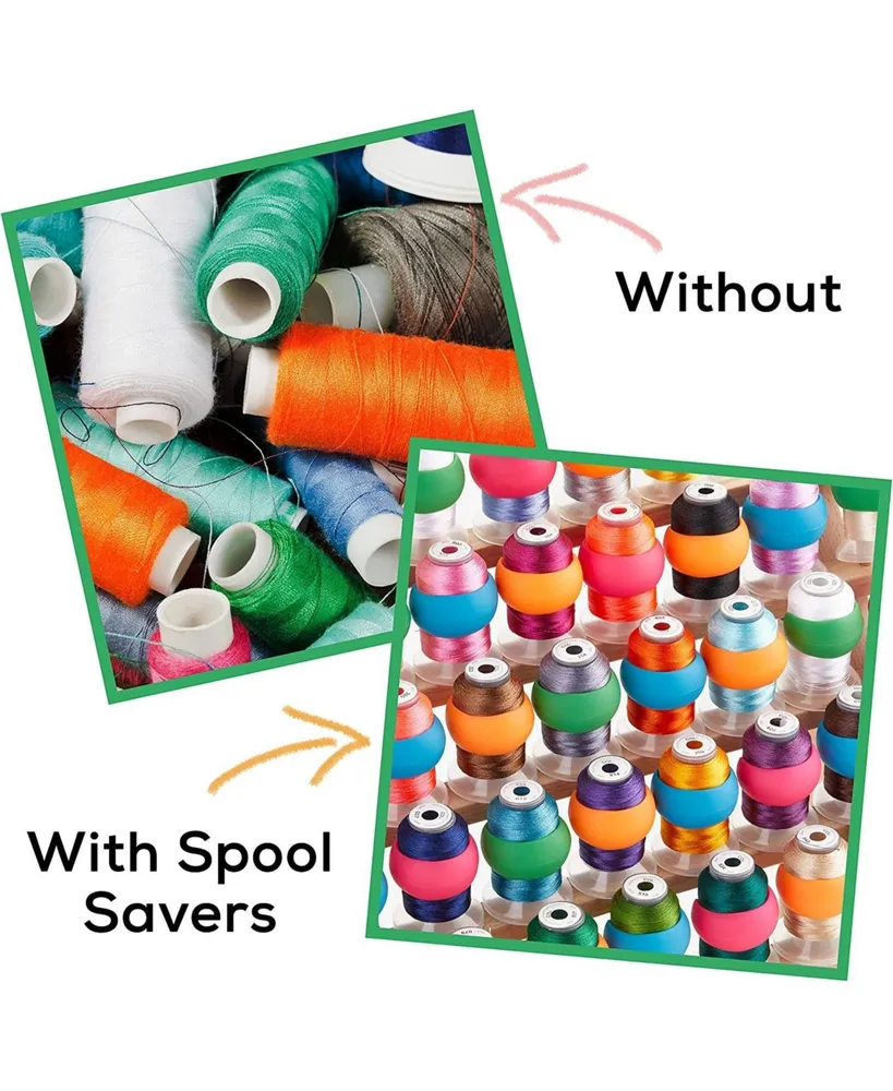 JumblCrafts 100 Pcs Thread Spool Savers for Sewing/Embroidery Threads - Multi