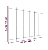 vidaXL 6-Panel Room Divider Anthracite 118.1"x78.7" Fabric