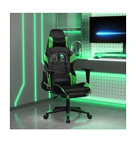 vidaXL Gaming Chair with Footrest and Faux Leather