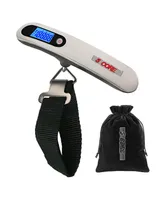 5 Core Luggage Scale 1 Piece 110 Pounds Digital Hanging Weight Scale w Backlight Rubber Paint Handle Battery Included- Ls-005