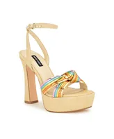 Nine West Women's Irna Tapered Heel Open Toe Dress Sandals