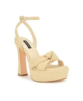 Nine West Women's Irna Tapered Heel Open Toe Dress Sandals