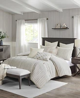 Madison Park Signature Essence Oversized Cotton Clipped Jacquard -Pc. Comforter Set