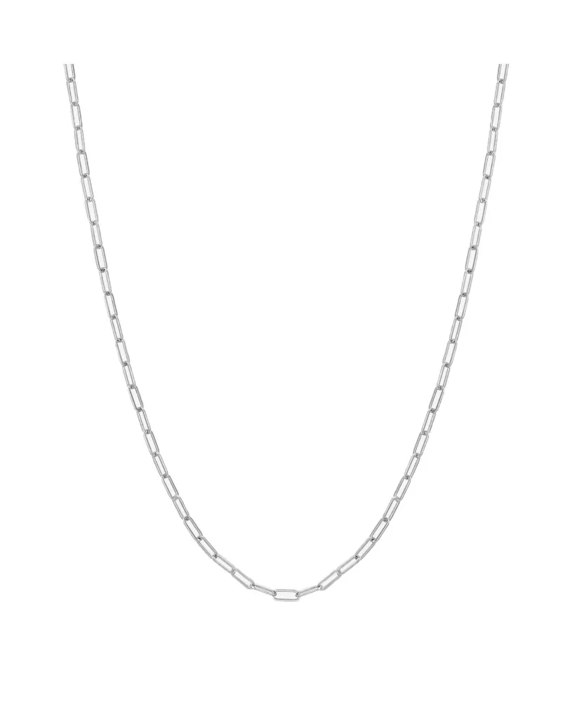 ModaSport Silver-Tone Stainless Steel Paperclip Necklace