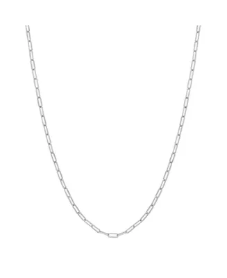 ModaSport Silver-Tone Stainless Steel Paperclip Necklace