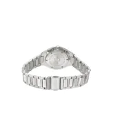 Victoria Stainless Steel Silver Tone & White Women's Watch 1242AVIS