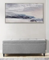 Madison Park Moody Coast Hand Embellished Landscape Framed Canvas Wall Art