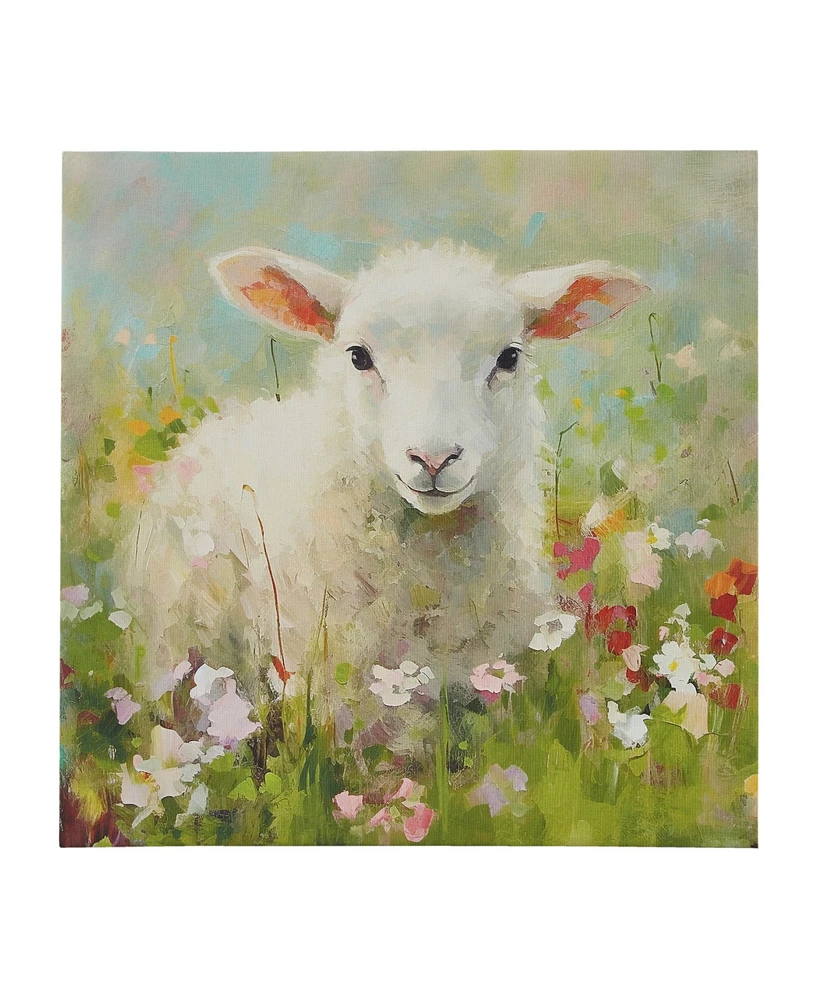 Madison Park Sunshine Animals Lamb Canvas Wall Art