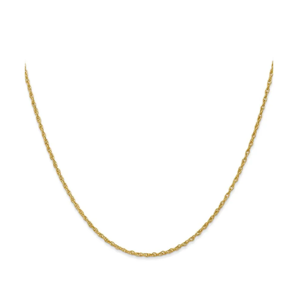 18k Yellow Gold 18" Baby Rope with Lobster Clasp Chain Necklace