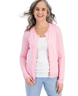 Style & Co Women's Button-Up Cardigan, Regular Petite, Created for Macy's