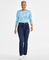 Style & Co Petite Mid-Rise Curvy Bootcut Jeans, Created for Macy's