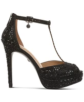 Thalia Sodi Women's Chacey Embellished T-Strap Platform Pumps