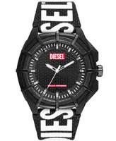 Diesel Men's Framed Solar Three Hand Black Pro-Planet Textile Watch 51mm