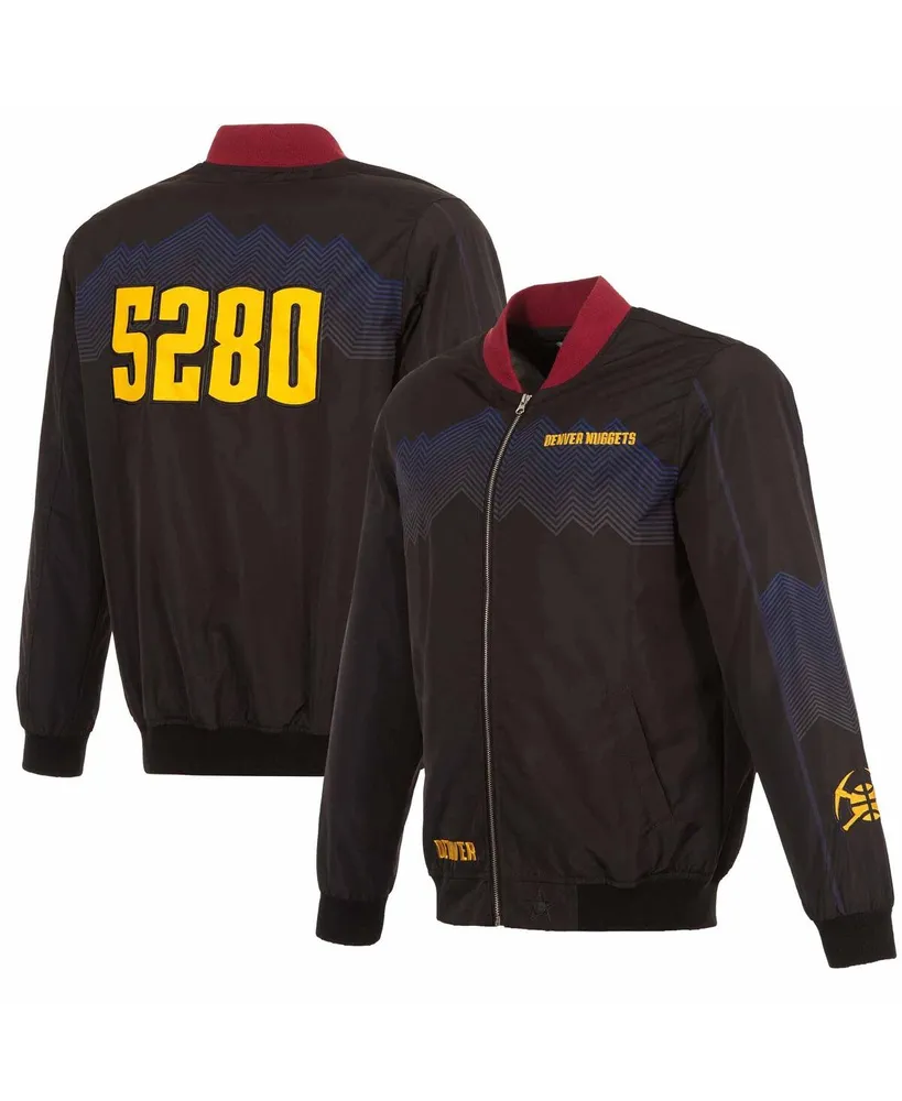 Men's Jh Design Black Denver Nuggets 2023/24 City Edition Nylon Full-Zip Bomber Jacket