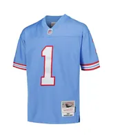 Big Boys Mitchell & Ness Warren Moon Light Blue Houston Oilers Gridiron Classics 1993 Retired Player Legacy Jersey