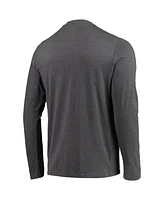 Men's Concepts Sport Navy, Heathered Charcoal Distressed Illinois Fighting Illini Meter Long Sleeve T-shirt and Pants Sleep Set