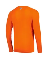 Men's Columbia Orange Florida Gators Terminal Tackle Omni-Shade Raglan Long Sleeve T-shirt