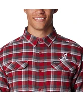 Men's Columbia Crimson Alabama Crimson Tide Flare Gun Flannel Long Sleeve Shirt