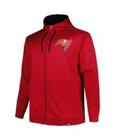 Men's Profile Red Tampa Bay Buccaneers Big and Tall Defender Full-Zip Hoodie