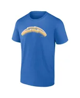 Men's Fanatics Powder Blue Los Angeles Chargers Chrome Dimension T-shirt