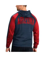 Men's G-iii Sports by Carl Banks Navy Arizona Wildcats Neutral Zone Raglan Full-Zip Track Jacket Hoodie