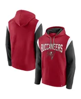 Men's Fanatics Red Tampa Bay Buccaneers Trench Battle Pullover Hoodie