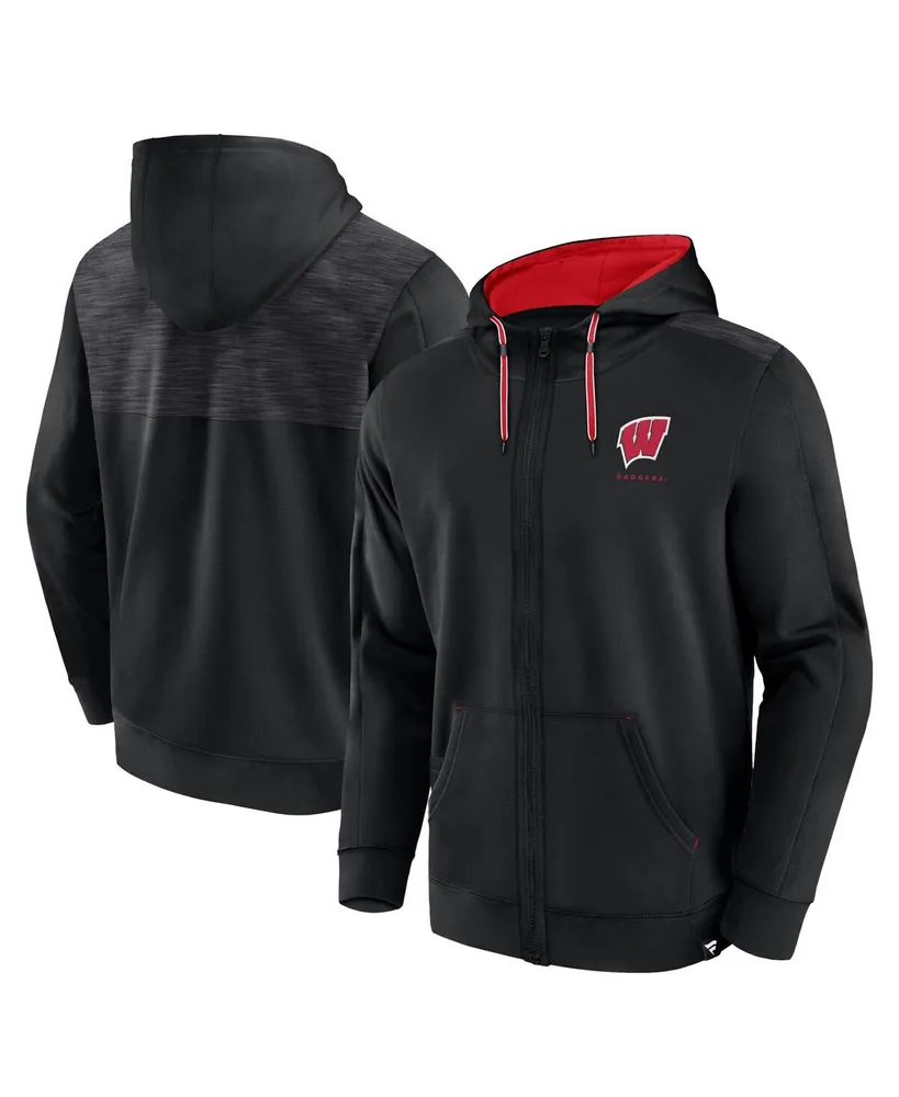 Men's Fanatics Wisconsin Badgers Power Index Full-Zip Hoodie