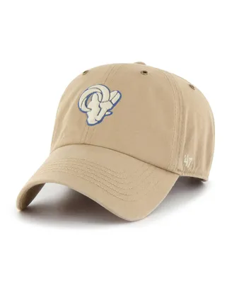 Men's '47 Brand Khaki Los Angeles Rams Overton Clean Up Adjustable Hat