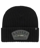 Men's '47 Brand Black Las Vegas Raiders Ridgeway Cuffed Knit Hat