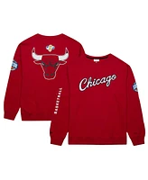 Men's Mitchell & Ness Red Chicago Bulls Hardwood Classics There and Back Pullover Sweatshirt