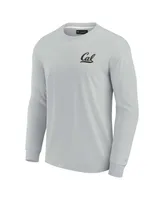 Men's and Women's Fanatics Signature Gray Cal Bears Super Soft Long Sleeve T-shirt