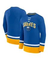 Men's Fanatics Royal Buffalo Sabres Back Pass Lace-Up Long Sleeve T-shirt