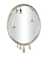 Rosemary Lane Aluminum Abstract Drip Wall Mirror with Melting Designed Frame, 36" x 1" x 43"