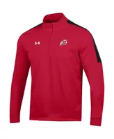 Men's Under Armour Red Utah Utes Midlayer Half-Zip Jacket