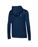 Women's Under Armour Navy Navy Midshipmen 2023 Sideline Performance Pullover Hoodie