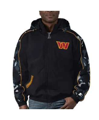 Men's Starter Black Washington Commanders Thursday Night Gridiron Full-Zip Hoodie Jacket