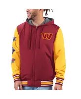 Men's G-iii Sports by Carl Banks Burgundy, Gold Washington Commanders Commemorative Reversible Full-Zip Jacket