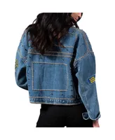 Women's G-iii 4Her by Carl Banks Los Angeles Rams First Finish Medium Denim Full-Button Jacket