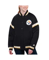 Women's Starter Black Pittsburgh Steelers Tournament Full-Snap Varsity Jacket