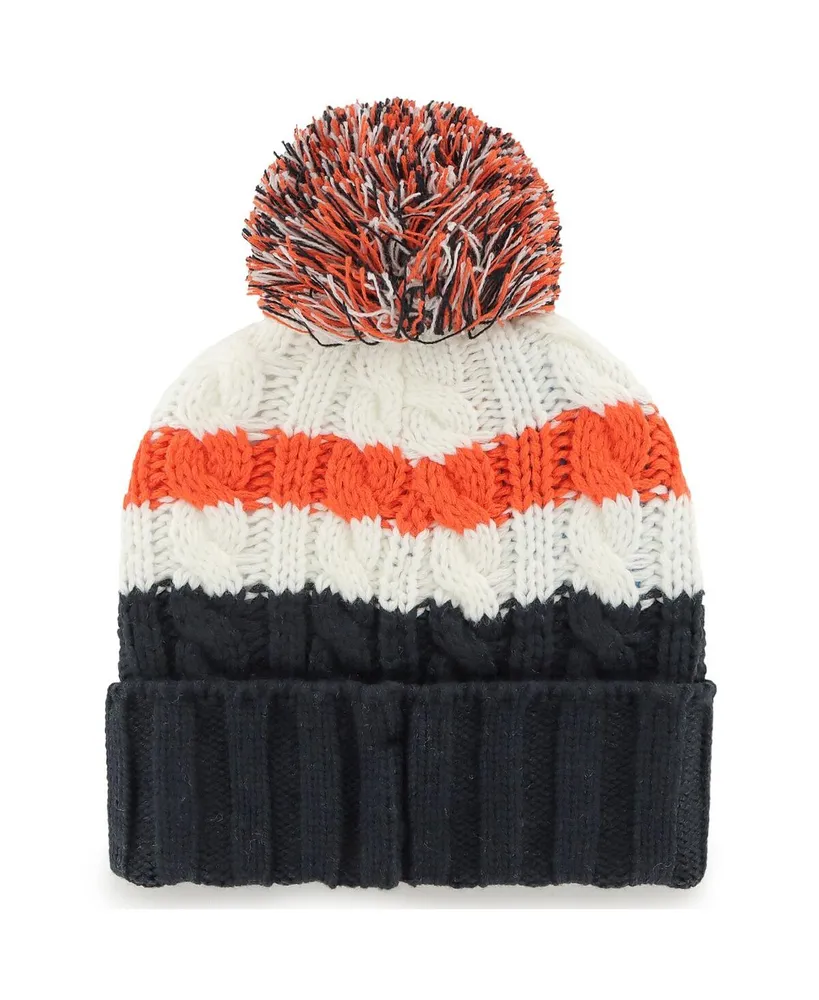 Women's '47 Brand White Chicago Bears Ashfield Cuffed Knit Hat with Pom