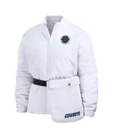 Women's Wear by Erin Andrews White Dallas Cowboys Packaway Full-Zip Puffer Jacket