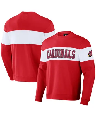 Men's Nfl x Darius Rucker Collection by Fanatics Cardinal Arizona Cardinals Team Color and White Pullover Sweatshirt