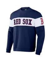 Men's Darius Rucker Collection by Fanatics Navy Boston Red Sox Stripe Pullover Sweatshirt