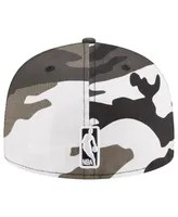 Men's New Era Miami Heat Snow Camo 59FIFTY Fitted Hat